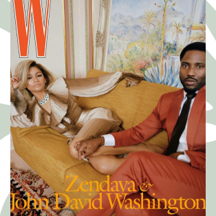 Flashback to our first Magazine Cover with John David Washington wearing a beautiful bespoke Rust FRÈRE suit alongside Zendaya for W Mag.