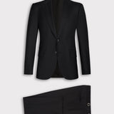 Black Moore Solid Super 130's Twill Suit