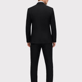 Black Moore Solid Super 130's Twill Suit