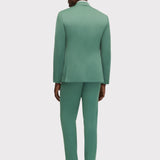 Sage Moore Solid Wool Silk Suit