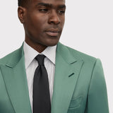 Sage Moore Solid Wool Silk Suit