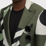 Sage Multi Color SB Peak Camo Jacquard Dinner Jacket