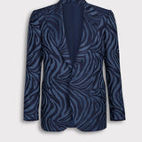 Navy SB Peak Tiger Stripe Dinner Jacket