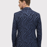 Navy SB Peak Tiger Stripe Dinner Jacket