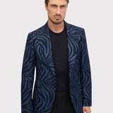 Navy SB Peak Tiger Stripe Dinner Jacket