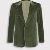 Sage SB Peak Velvet Dinner Jacket w/ Formal Lapel