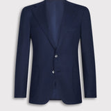 Navy SB Notch Soft Shoulder Patch Pkt Flannel Sportcoat