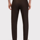 Medium Brown Suit Separate Solid Super 130's Twill Pant