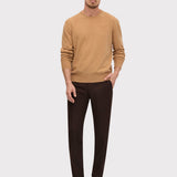 Medium Brown Suit Separate Solid Super 130's Twill Pant