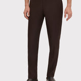 Medium Brown Suit Separate Solid Super 130's Twill Pant