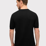 Black Short Sleeve Tee Cashmere & Silk Sweater