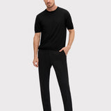 Black Short Sleeve Tee Cashmere & Silk Sweater