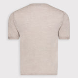 Oatmeal Short Sleeve Tee Wool & Silk Sweater