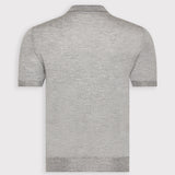 Grey Polo Shirt Cashmere & Silk Sweater