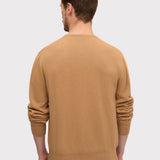 Camel Hibiscus Crewneck Cashmere Sweater