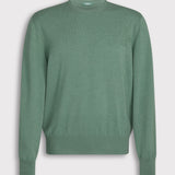 Sage Hibiscus Crewneck Cashmere Sweater