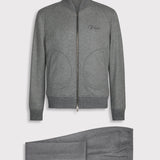 Grey Luxe Cashmere & Wool Knit Track Suit