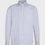 White & Grey Classic Collar Multi Windowpane Shirt